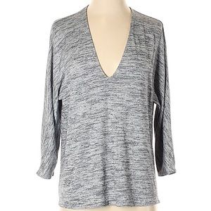 Aritzia Wilfred Free Aneta light blue grey knit 3/4 dolman sleeve top S